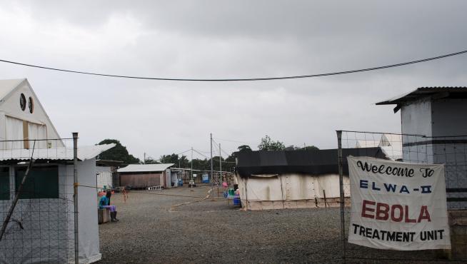 Un centro de tratamiento para enfermos de ébola en Liberia.