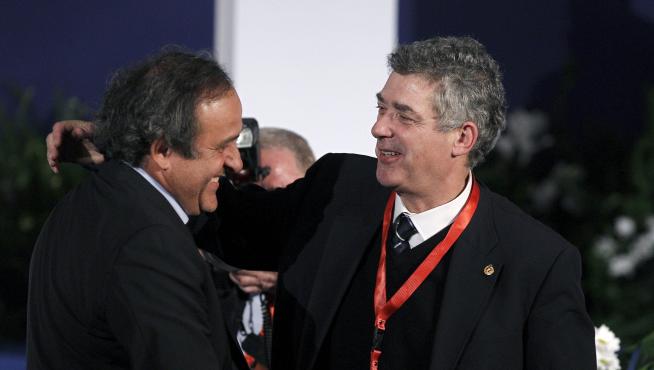 Villar y Platini, en una imagen tomada en 2012