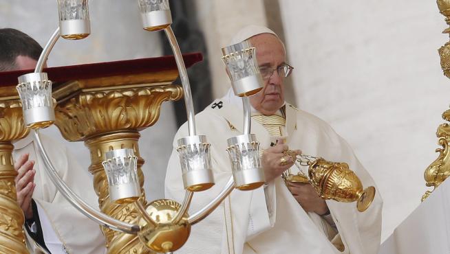El papa Francisco durante la ceremonia de canonización.