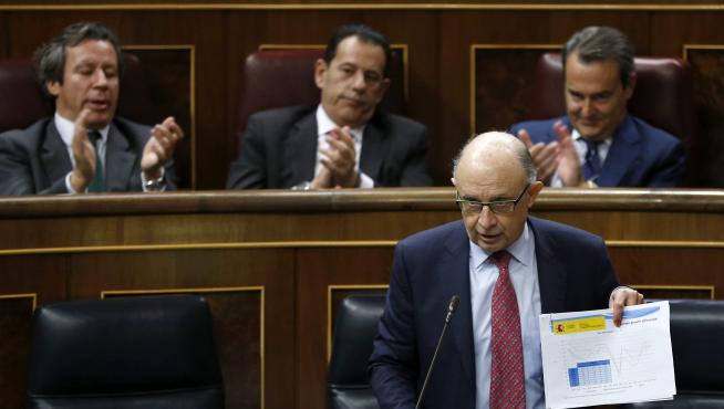 El ministro de Hacienda, Cristóbal Montoro, en el Congreso en una imagen de archivo.