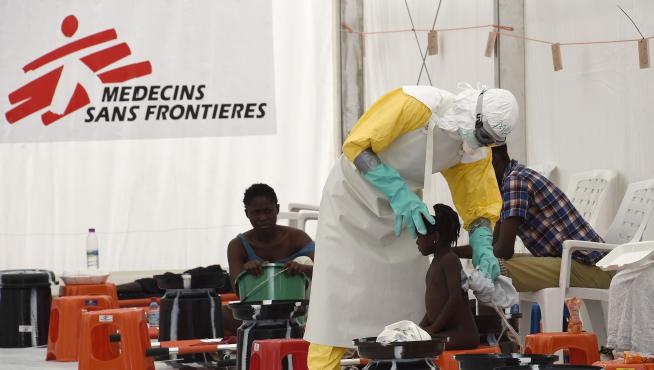 Imagen de archivo de un centro de tratamiento para el ébola de Médicos Sin Fronteras, en Monrovia.