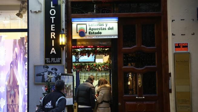 Una administración de lotería en Zaragoza, este viernes