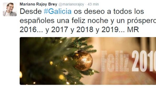 Felicitación de Rajoy.