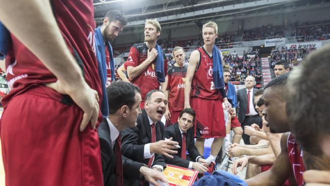 El CAI Zaragoza en uno de los últimos partidos jugados de la Liga Endesa.
