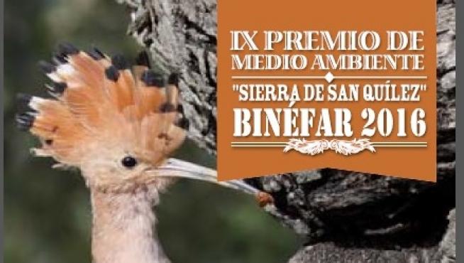 Cartel del IX Premio de Medio Ambiente 'Sierra de San Quílez'.
