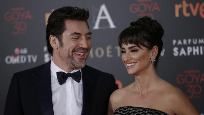 Javier Bardem y Penélope Cruz durante la pasada gala de los Goya.
