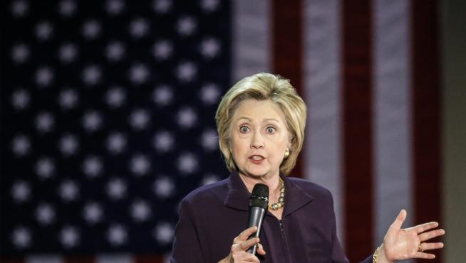 La candidata demócrata a las elecciones, Hillary Clinton, en Blackbood.