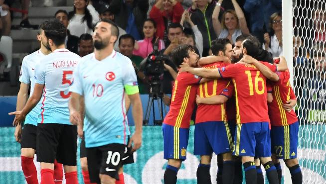 Partido entre España y Turquía en la Eurocopa
