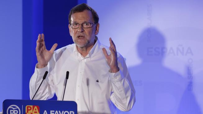 Rajoy, durante su intervención en Teruel