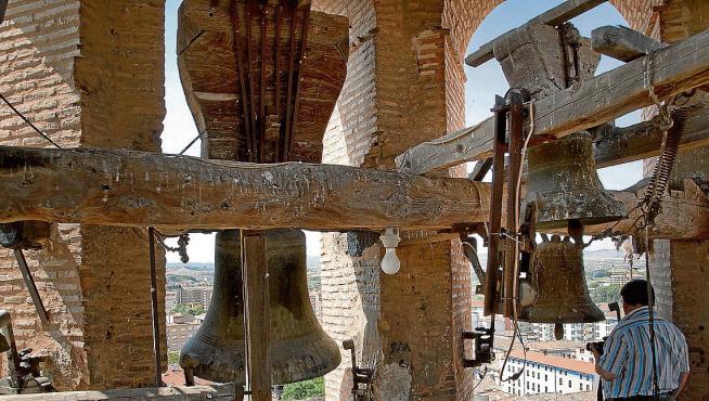El campanario de la torre de Santa María de Calatayud