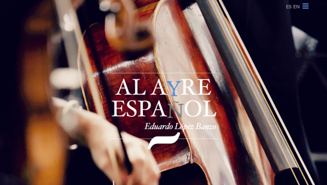 Accanto Creativos gestiona la web de la agrupación instrumental zaragozana Al Ayre Español.