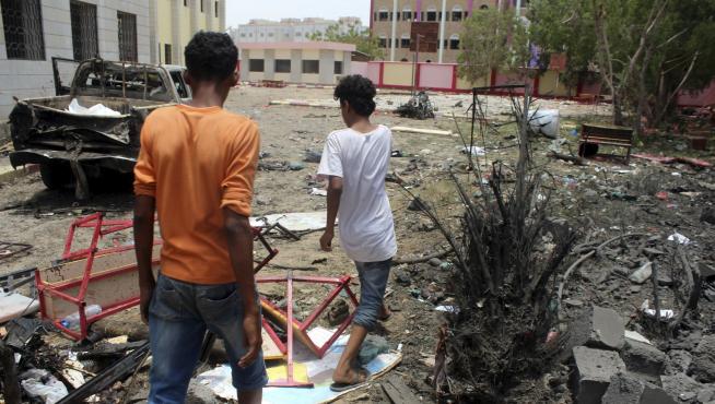 Yemen, en una foto de archivo de una explosión.
