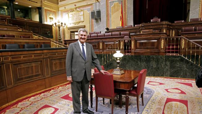 El presidente del Congreso y candidato del PP por Soria, Jesús Posada, en la Cámara Baja.