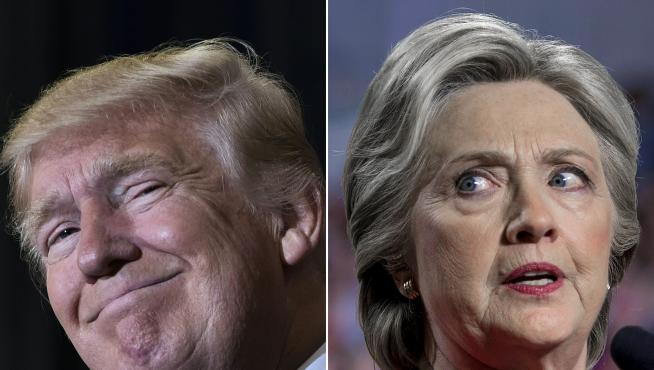 Trump y Hillary Clinton durante la campaña electoral de EE. UU: