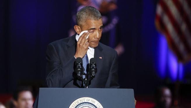 Obama en su último discurso como mandatario en Chicago.