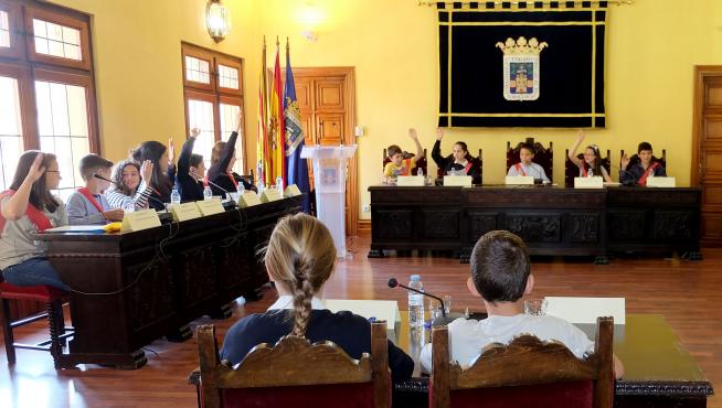 Pleno Infantil en el Ayuntamiento de Tarazona.