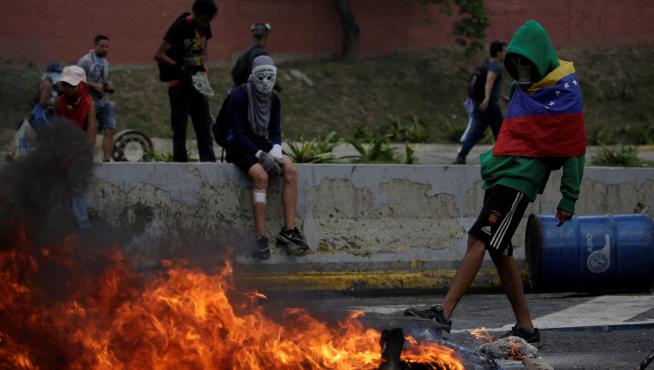 Protestas en Caracas, en una imagen de archivo.
