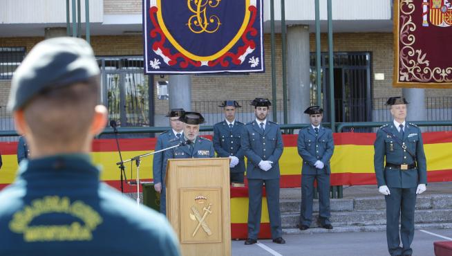 Toma de posesión del nuevo jefe de la Comandancia de la Guardia Civil de Huesca, el teniente coronel Francisco Javier Vélez.
