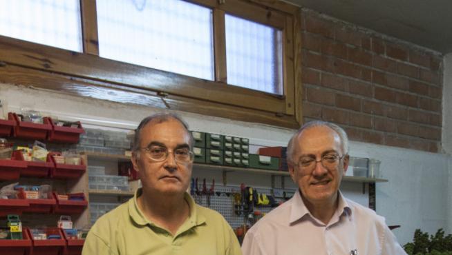 Raúl Quílez y Alfredo González, autores de la maqueta.