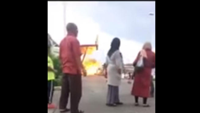 Imagen de un vídeo del momento de la explosión de la segunda bomba.