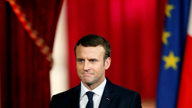 Emmanuel Macron en su ceremonia de toma de posesión
