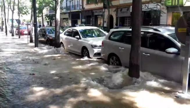 Reventón en el centro de Zaragoza
