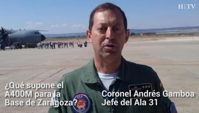 Desde el interior del A400M, el nuevo avión militar de la Base de Zaragoza.