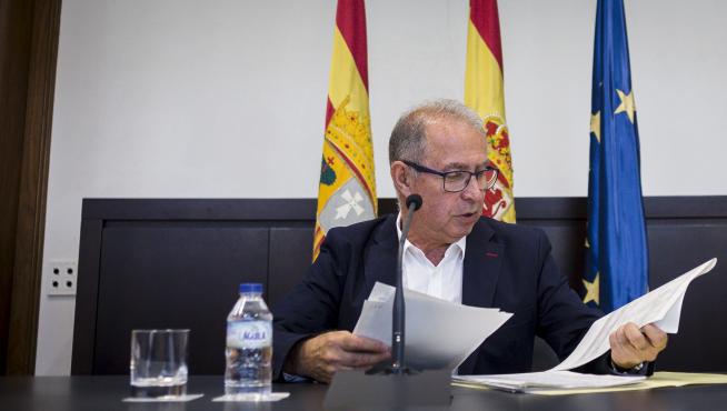 El consejero de Hacienda y Administración Pública del Gobierno de Aragón, Fernando Gimeno, este jueves