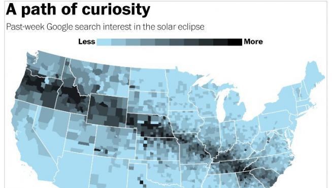 Búsquedas en Google sobre el eclipse total de sol