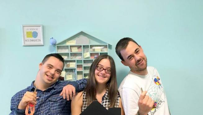 Jóvenes asistentes al curso de Fundación Down Zaragoza.