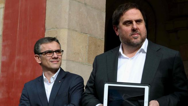 Josep Maria Jové Lladó junto a Oriol Junqueras en una imagen de archivo.