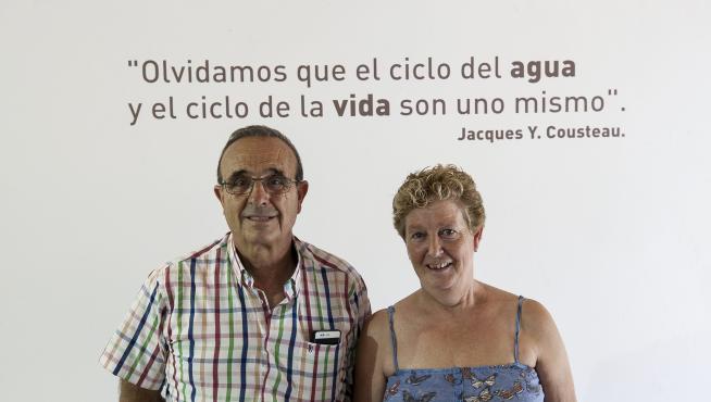 Joaquín Arnal y Miguela Sanz, en el Museo del Molino Bajo.