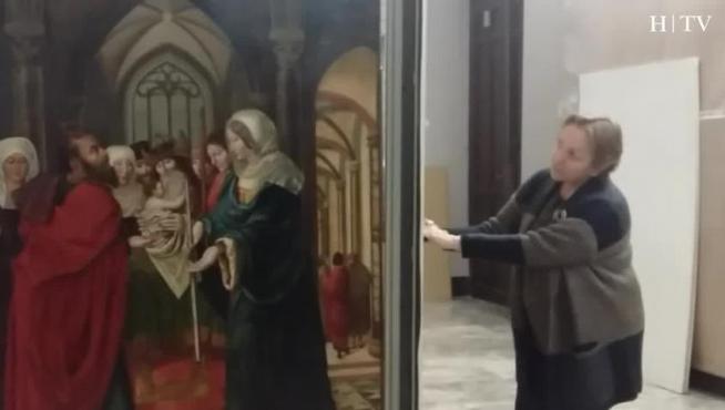 La tabla de Sijena ya está en Zaragoza