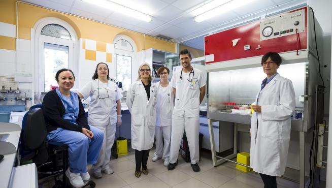 Parte del equipo del hospital Royo Villanova de Zaragoza que lucha contra la sepsis.