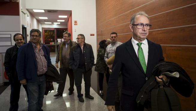 Gimeno, en una asamblea abierta celebrada el pasado jueves en la sede del PSOE