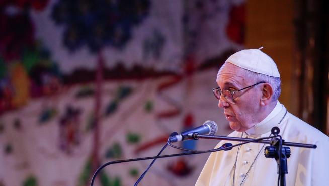 El Papa Francisco ofreciendo un discurso en una imagen de archivo