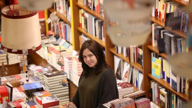 María del Pilar Gomiz presentó hace unos días su trabajo en la librería Cálamo de Zaragoza