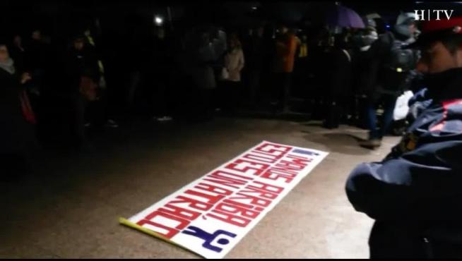 Primera protesta contra el traslado a Aragón de los bienes de Sijena