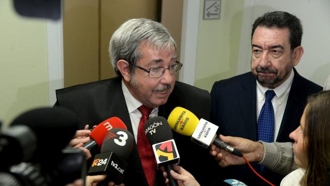 Joaquín Guerrero, en el juzgado de Lérida donde se celebró el fracasado acto de conciliación.