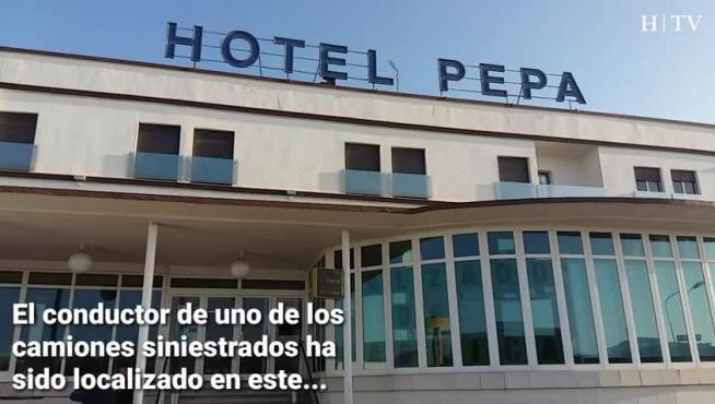 Sorpresa en el hotel al que llegó el conductor de uno de los camiones siniestrados