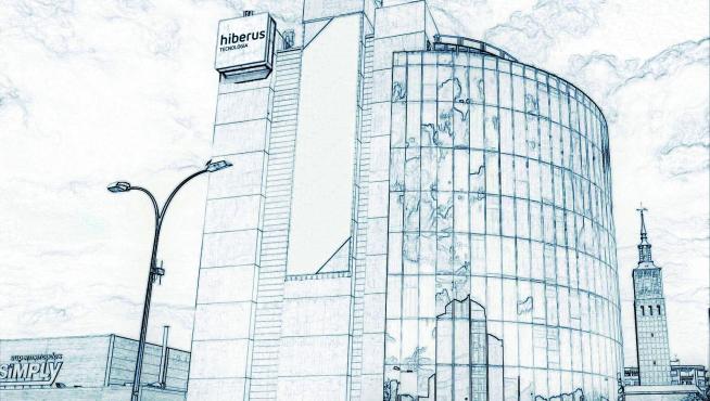 Recreación del edificio del paseo de Isabel la Católica en el que concentrará todas sus oficinas Hiberus Tecnología en Zaragoza.