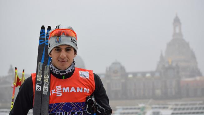 El aragonés Martí Vigo en Dresde (Alemania), escenario de una prueba de la Copa del Mundo en la que se ganó ser seleccionable.