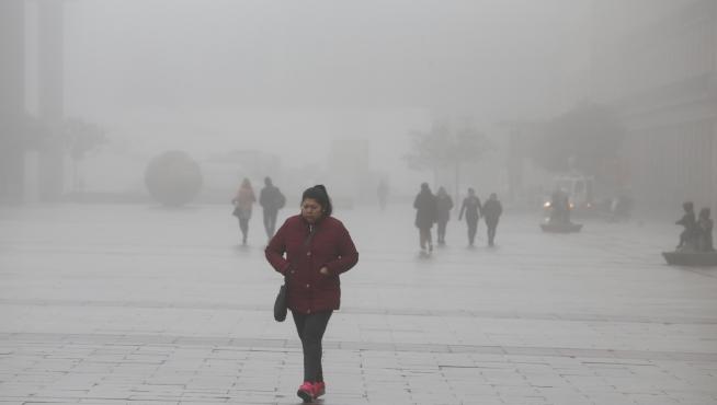 La niebla llega a Zaragoza