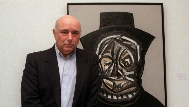 El pintor oscense Antonio Saura en 1996, cuando inauguró la exposición 'Estados imaginarios' en Madrid.