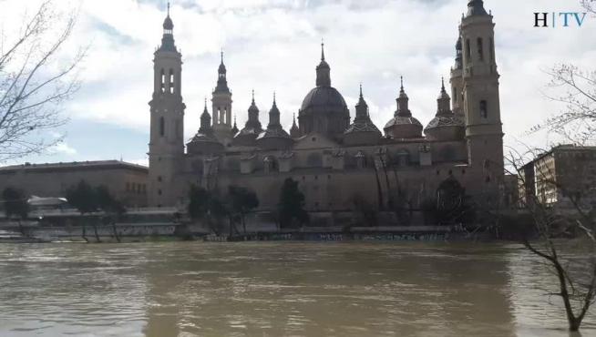 El Ebro al pasar, se deja notar