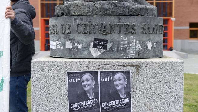 Imagen de las protestas en la Universidad Rey Juan Carlos por el escándalo del máster de Cifuentes.