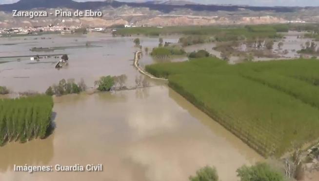 Crecida del Ebro en Pina