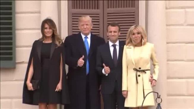 Macron protagoniza la primera visita oficial a EEUU en la era Trump