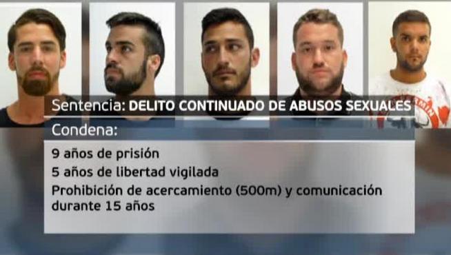 Condenados a nueve años de prisión los cinco acusados de 'La Manada'
