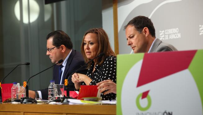 La consejera de Educación, Mayte Pérez, durante la presentación del II Congreso de Innovación Educativa.